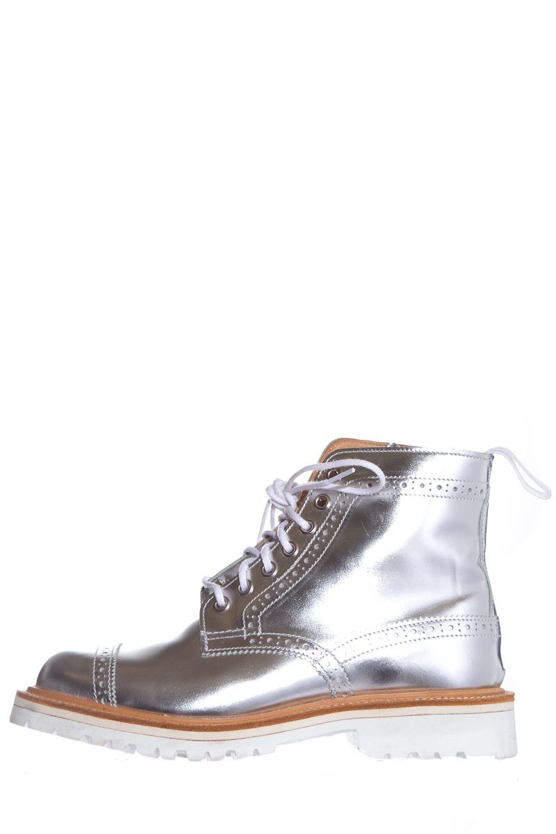 JUNYA WATANABE COMME DES GARCONS X Tricker's Silver Boots SZ 6 NWT