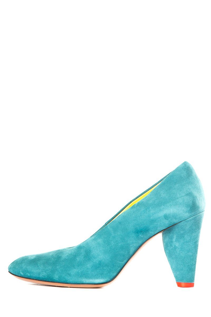 Teal hot sale suede pumps