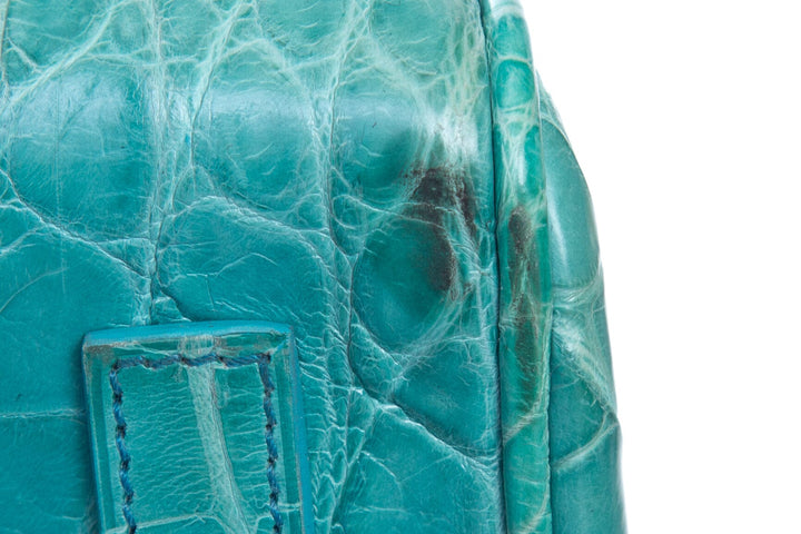 Ralph Lauren Blue Crocodile Ricky Handbag – TBC Consignment