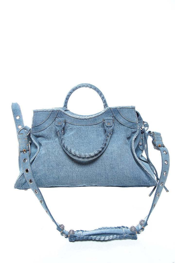 Balenciaga Denim Rhinestone City Shoulder Bag – TBC Consignment