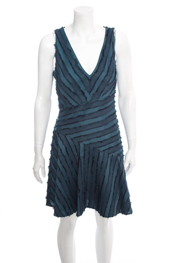 Rebecca Taylor Green Sleeveless Fringe Dress SZ 0 NWT  TBC Consignment
