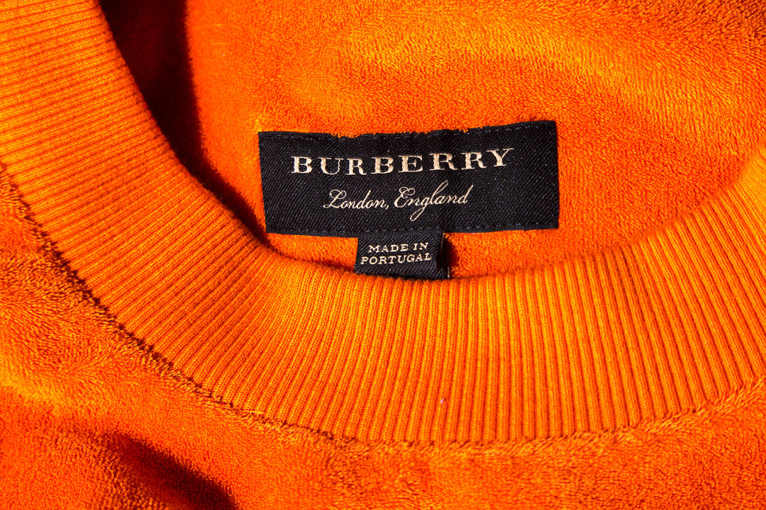 【関税&送料込】Burberry Biscuit Cotton Sweatshirt Burberry Orange & Multi Graphic Print Terry Cloth Sweatshirt