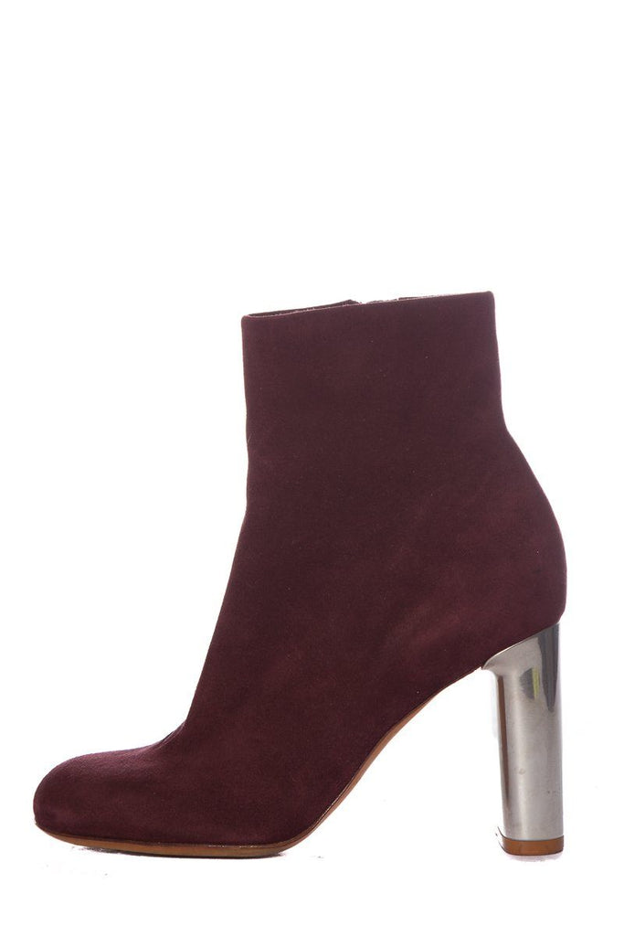 Burgundy shop suede booties