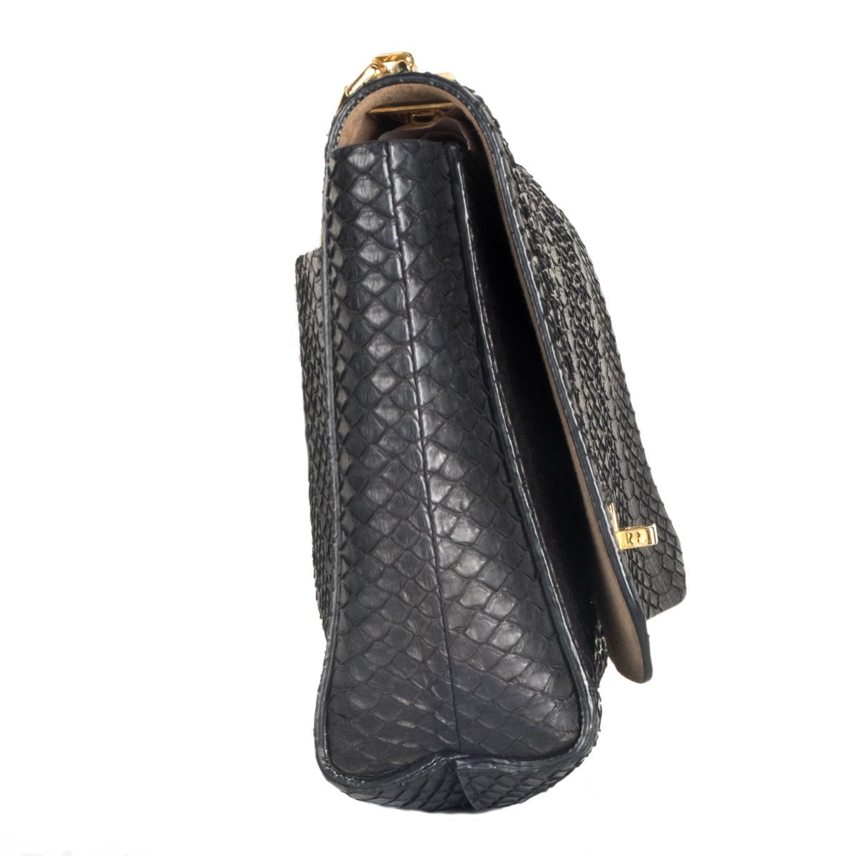 Michael Kors Black Leather Snakeskin Shoulder Bag – TBC Consignment